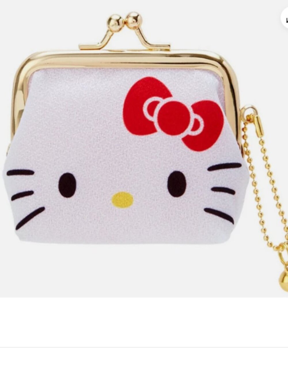 New JAPAN Hello Kitty Small Brass Key Coin Money Pouch Bag Purse Case